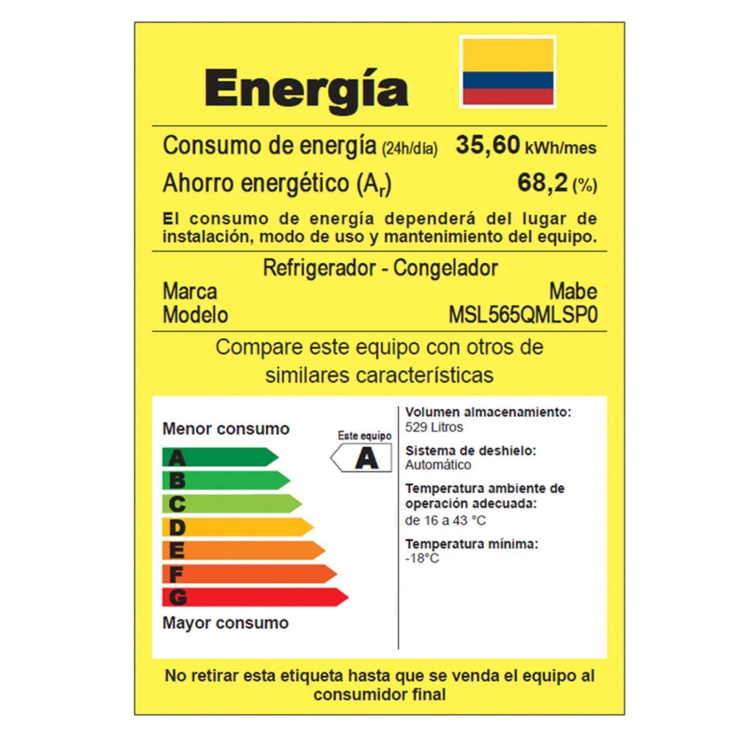 Nevecon MABE No Frost 565 Litros Inverter MSL565QMLSP0 Negro - Image 7
