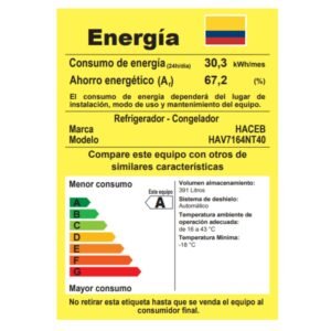 Nevera HACEB No Frost 404 Litros Inverter Gris - Image 8