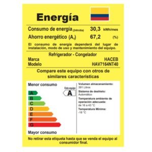 Nevera HACEB No Frost 404 Litros Inverter Gris - Image 8