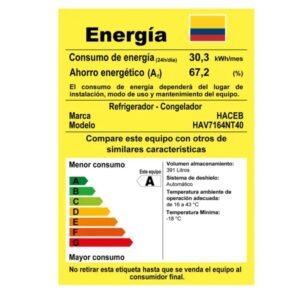 Nevera HACEB No Frost 404 Lt NEV ALC 404 Negro Inverter - Image 8