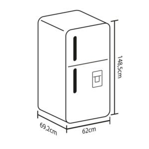 Nevera HACEB No Frost 243 Litros Inverter Manija Externa Negro - Image 7