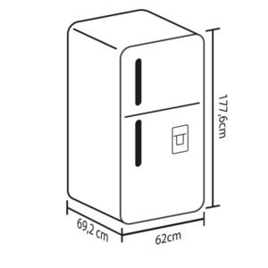 Nevera HACEB No Frost 311 Litros Inverter Manija Externa Negro - Image 7