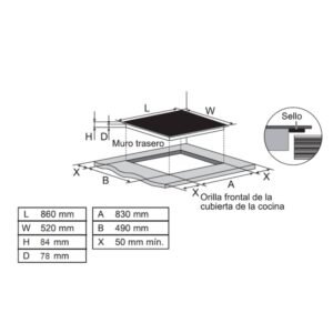 Estufa GE 90cm 220V 5 Puestos Inducción PGP95IV0 Vidrio - Image 7