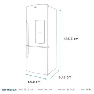 Nevera Mabe No Frost 418 Litros French Door RMB400IBBRX0 Gris - Image 6