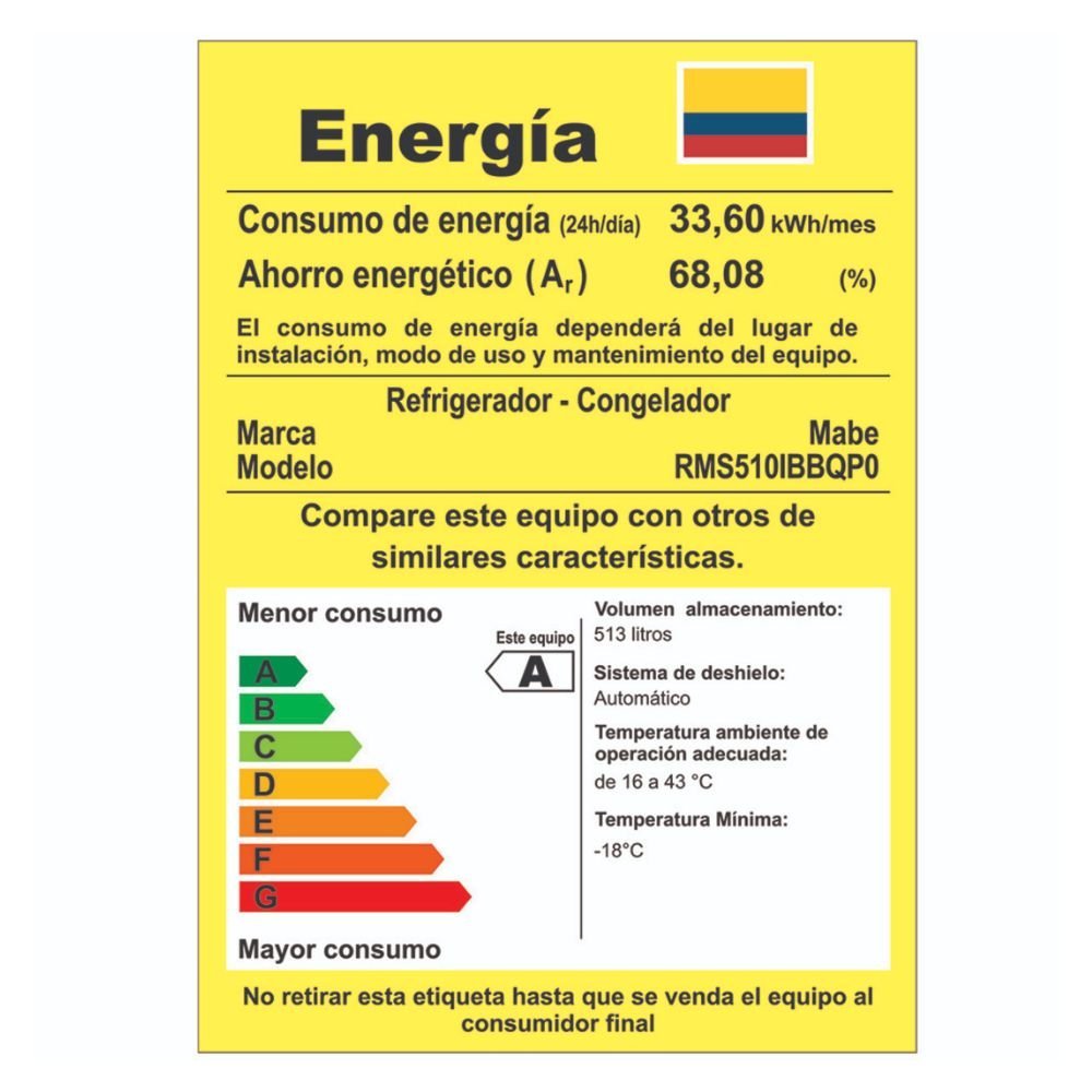 Nevera MABE No Frost 542 Litros RMS510IBBQP0 Negro - Image 7