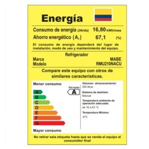 Nevera MABE Frost 211 Lt RMU210NACU Gris - Image 7