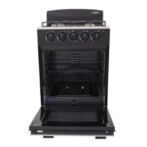Estufa de Piso HACEB ROMERO 50cm 4 Puestos GN Horno Negro - Image 3