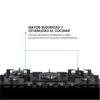 Estufa CHALLENGER 76cm 5 Puestos Gas Natural SAU 6771 Negro - Image 3
