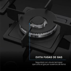 Estufa CHALLENGER 76cm 5 Puestos Gas Natural SAU 6771 Negro - Image 5