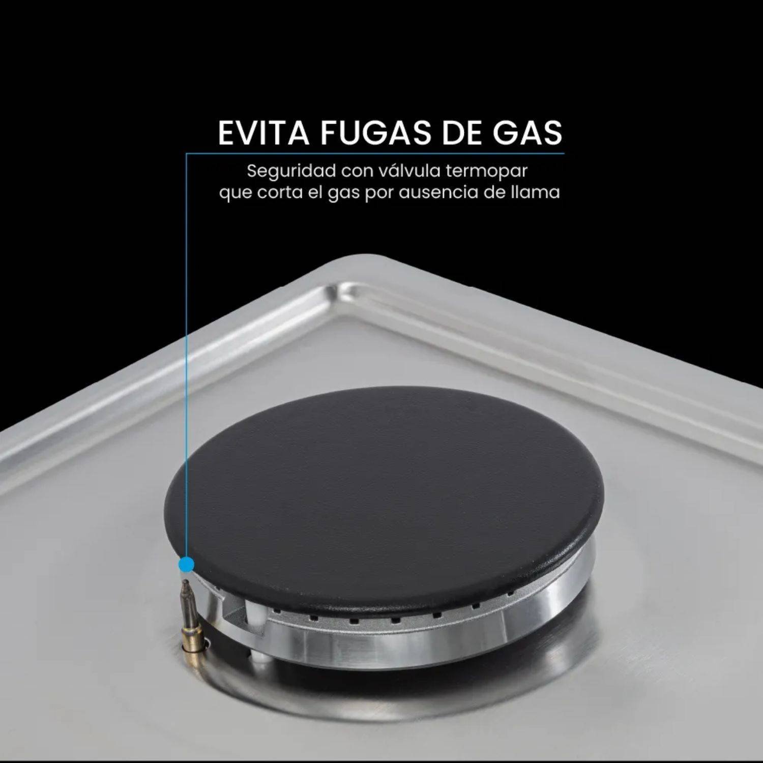 Estufa CHALLENGER 60cm 4 Puestos Gas Natural SA 6160 Acero - Image 5