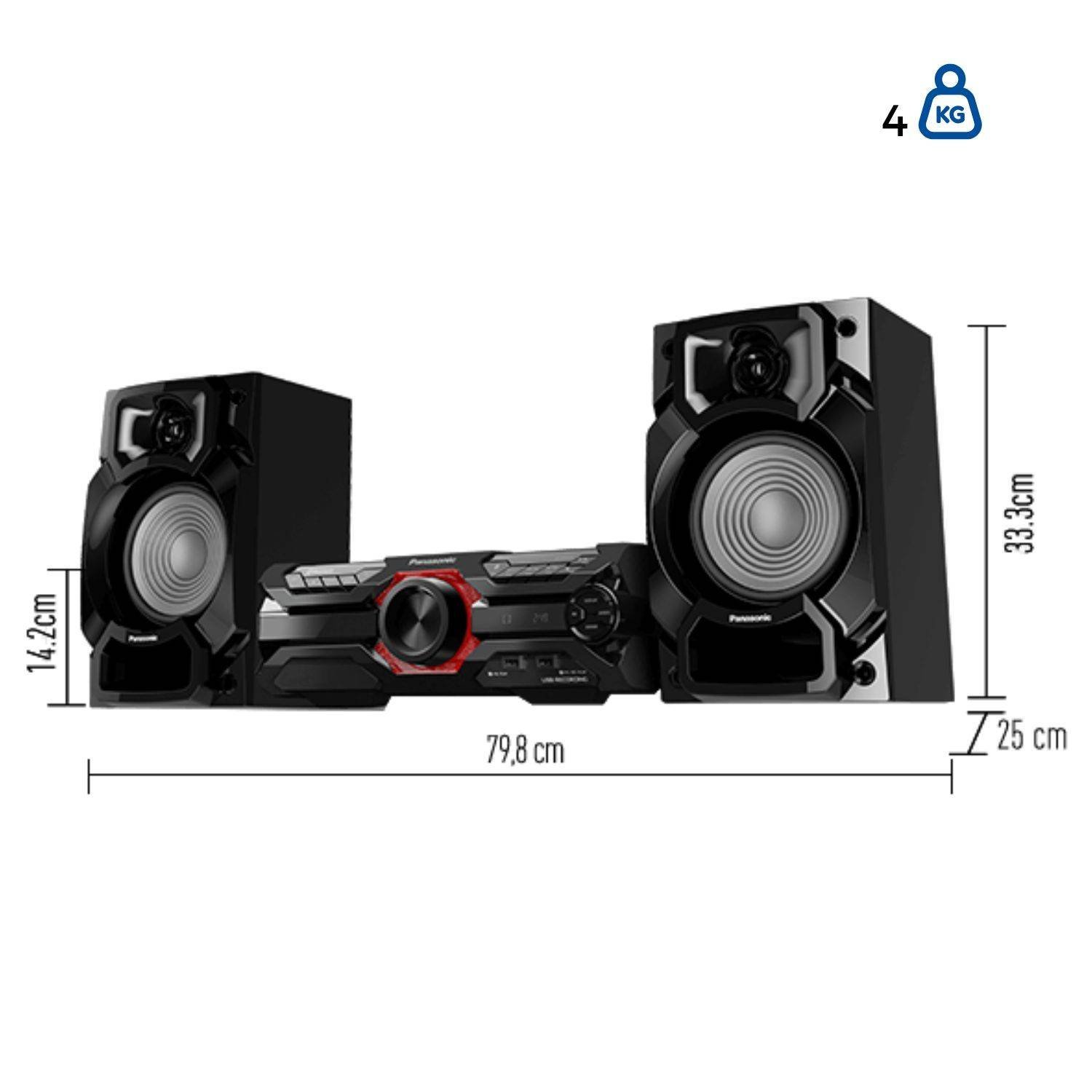 Equipo de Sonido PANASONIC Bluetooth 450W USB SC-AKX320 - Image 5
