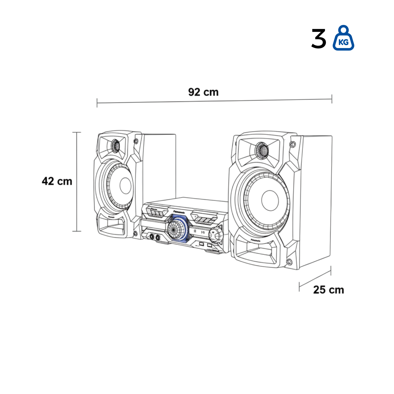 Equipo de Sonido PANASONIC Bluetooth 650W USB SC-AKX520 - Image 5