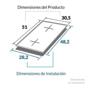 Estufa CHALLENGER 30.5 cm 2 Puestos Electrica SI-6831 Vitro - Image 3