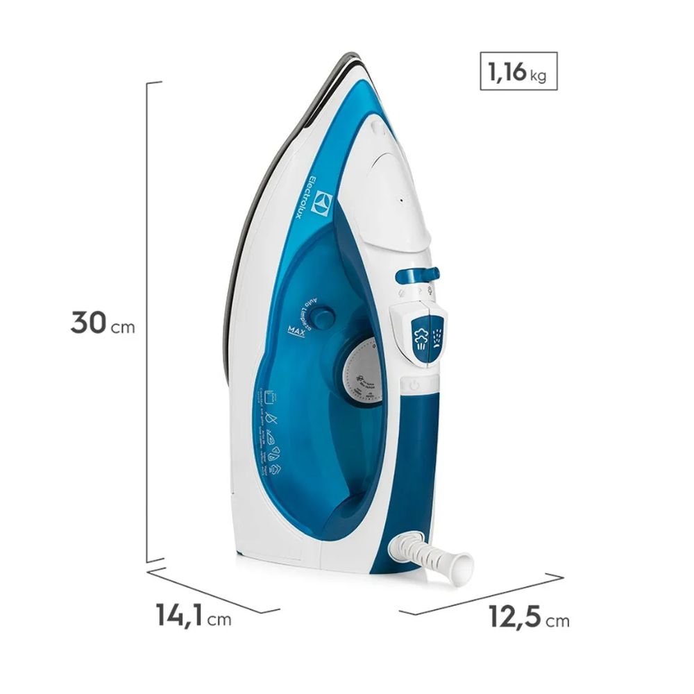Plancha de Ropa ELECTROLUX 280ml Vapor Vertical SIV12 Azul - Image 8