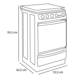 Estufa de Piso SUPERIOR 55cm 4 Puestos GN 120V Horno 7004 - Image 7