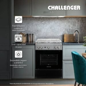 Estufa de Piso CHALLENGER 60 cm GN 4 Puestos Horno SI 9461 - Image 4