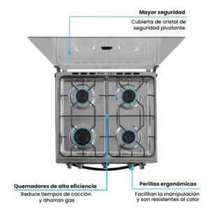 Estufa de Piso CHALLENGER 60 cm GN 4 Puestos Horno SI 9461 - Image 6