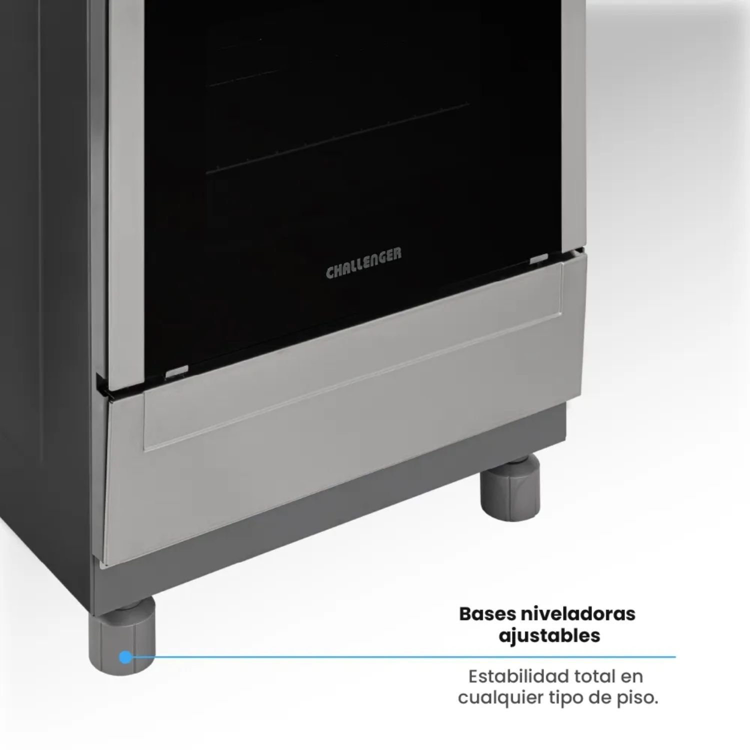 Estufa de Piso CHALLENGER 60cm 4 Puestos GN 9465 Inox - Image 5