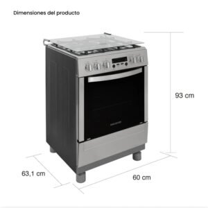 Estufa de Piso CHALLENGER 60cm 4 Puestos GN 9465 Inox - Image 7