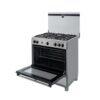 Estufa de Piso CHALLENGER 76cm Gas Natural 5 Ptos 9571 Inox - Image 2