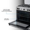 Estufa de Piso CHALLENGER 76cm Gas Natural 5 Ptos 9571 Inox - Image 5