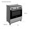 Estufa de Piso CHALLENGER 76cm Gas Natural 5 Ptos 9571 Inox - Image 7
