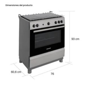Estufa de Piso CHALLENGER 76cm Gas Propano 5 Ptos 9572 Inox - Image 7