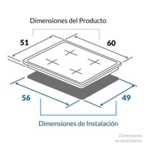Estufa CHALLENGER 60 cm 4 Ptos SL 6059 Vitrocerámica 220V - Image 3