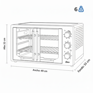 Horno con Freidora OSTER Antiadherente 42 Lt TSSTTVFDMAFNS - Image 9