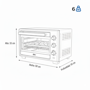 Horno con Freidora OSTER Antiadherente 35 Lt TSSTTVLS35NS - Image 9