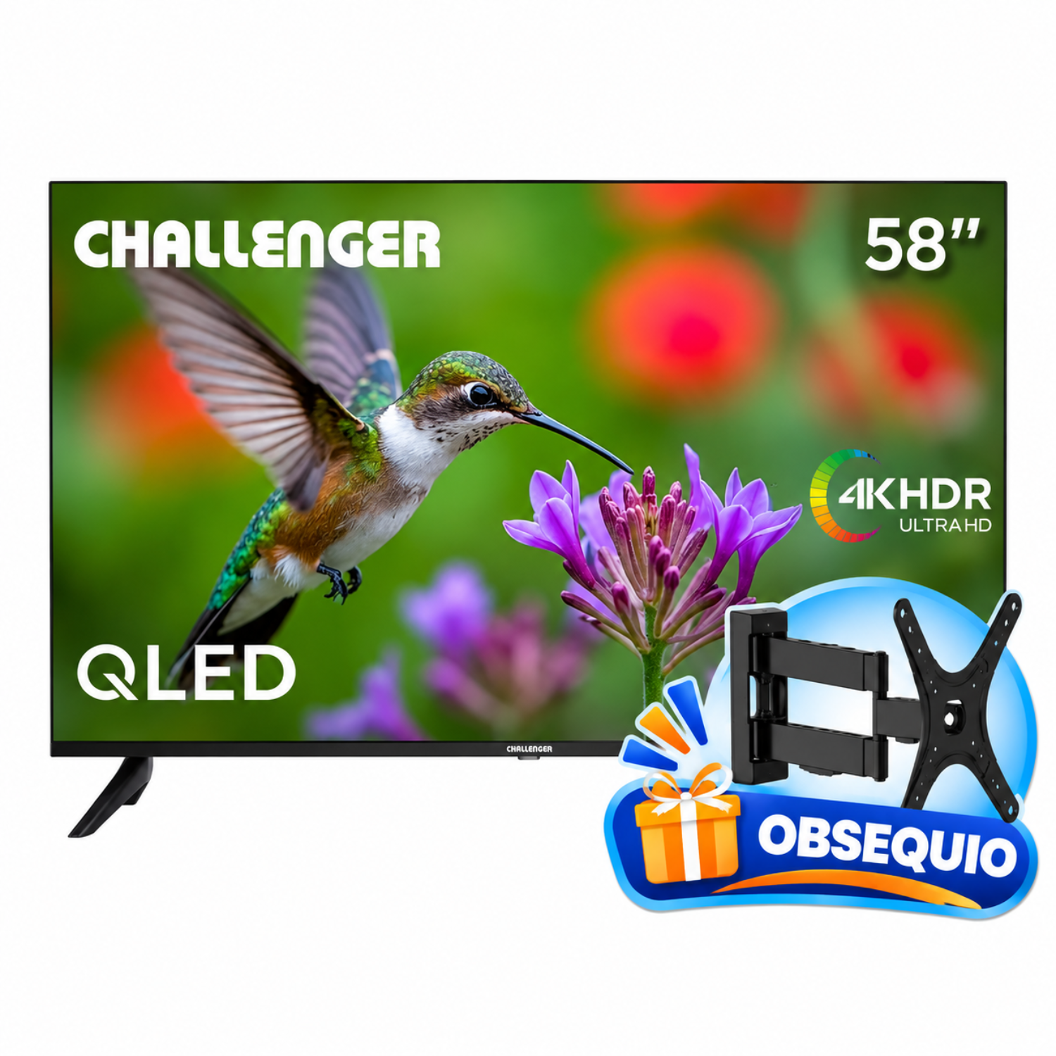 Televisor CHALLENGER 58" QLED Smart TV 58KG290 Google TV