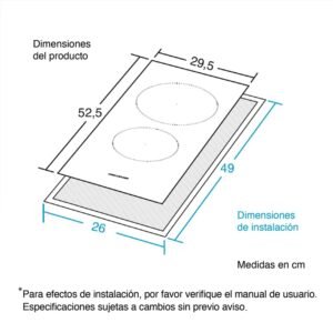Estufa de Empotrar CHALLENGER 30cm 2Ptos Vitrocerámica 6002 - Image 8