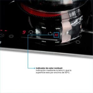 Estufa CHALLENGER 76cm 5Ptos Vitroceramica Gas Natural VT 6002 Negro - Image 4