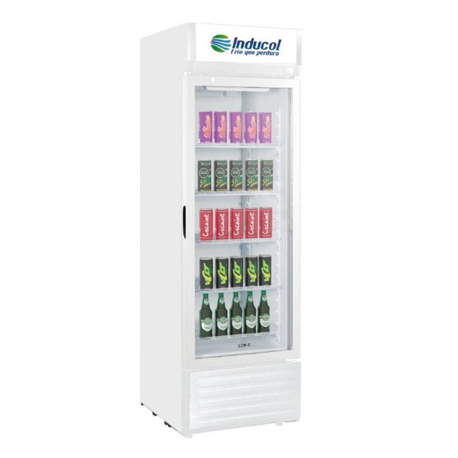 Vitrina INDUCOL 217 Litros VV-220BL1 Ruedas Blanco