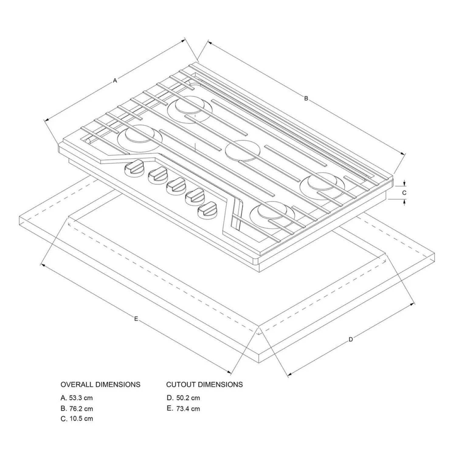 Estufa WHIRLPOOL 91 cm 5 Puestos Gas Natural WCG97US6HS - Image 7