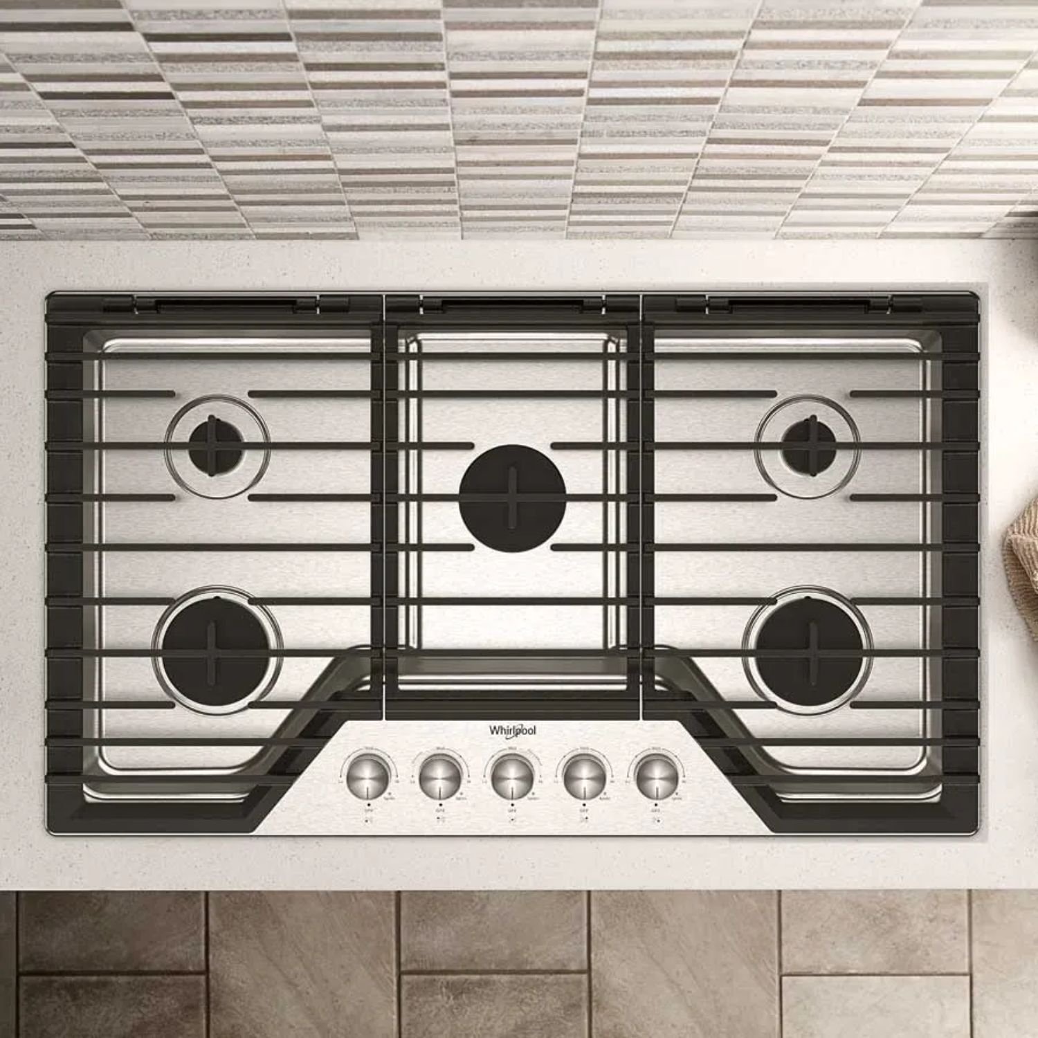 Estufa WHIRLPOOL 91cm 5 Puestos Gas Natural WCGK7536PS - Image 3
