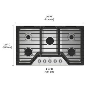 Estufa WHIRLPOOL 91cm 5 Puestos Gas Natural WCGK7536PS - Image 7
