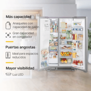 Nevecon WHIRLPOOL No Frost 694 Litros Inverter WD5720Z Gris - Image 6