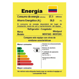 Nevecon WHIRLPOOL No Frost 694 Litros Inverter WD5720Z Gris - Image 8