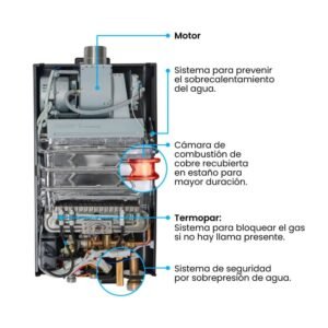 Calentador de Agua GN 6Lt 120V Tiro Forzado CHALLENGER 7062 - Image 6