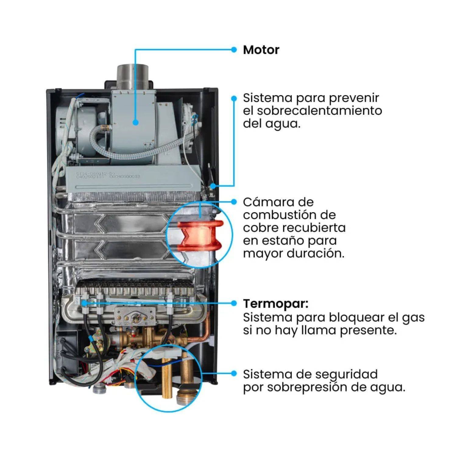 Calentador de Agua GN 6Lt 120V Tiro Forzado CHALLENGER 7062 - Image 6
