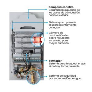 Calentador de Agua GN 12Lt 120V Tiro Natural CHALLENGER 7112 - Image 6
