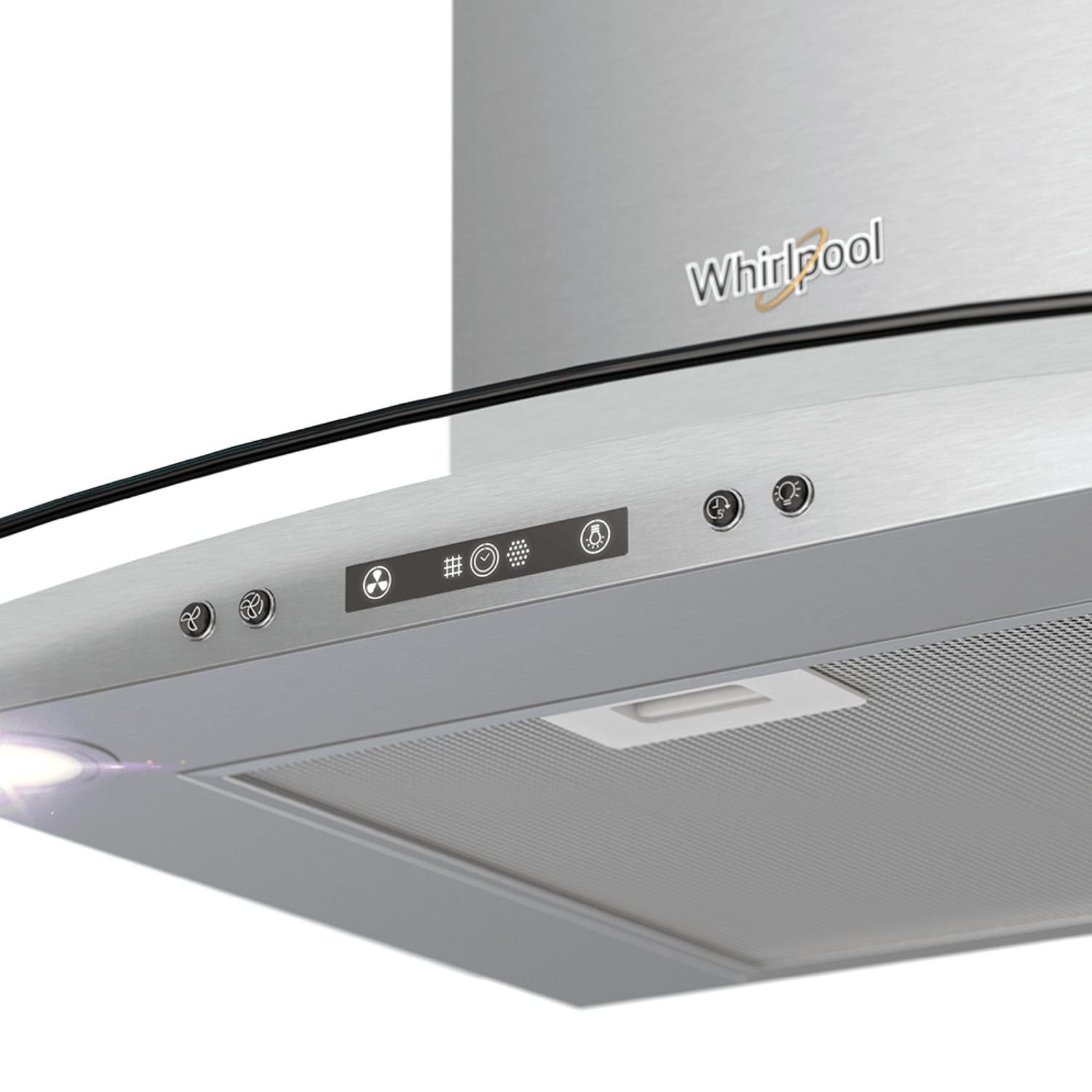 Campana Extractora WHIRLPOOL 76 cm Peninsula WHW7610S Gris - Image 5