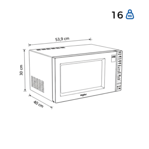 Horno Microondas WHIRLPOOL 30 Litros WM1811B Negro - Image 7