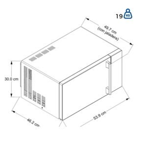 Horno Microondas Freidor WHIRLPOOL 29 Litros WM3911D Gris - Image 7