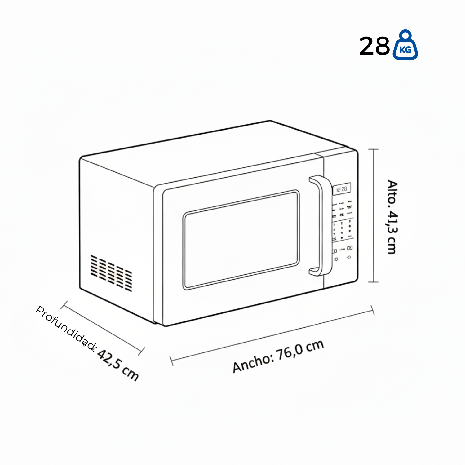 Horno Microcampana WHIRLPOOL 48 Litros WMH31017HZ Gris - Image 8