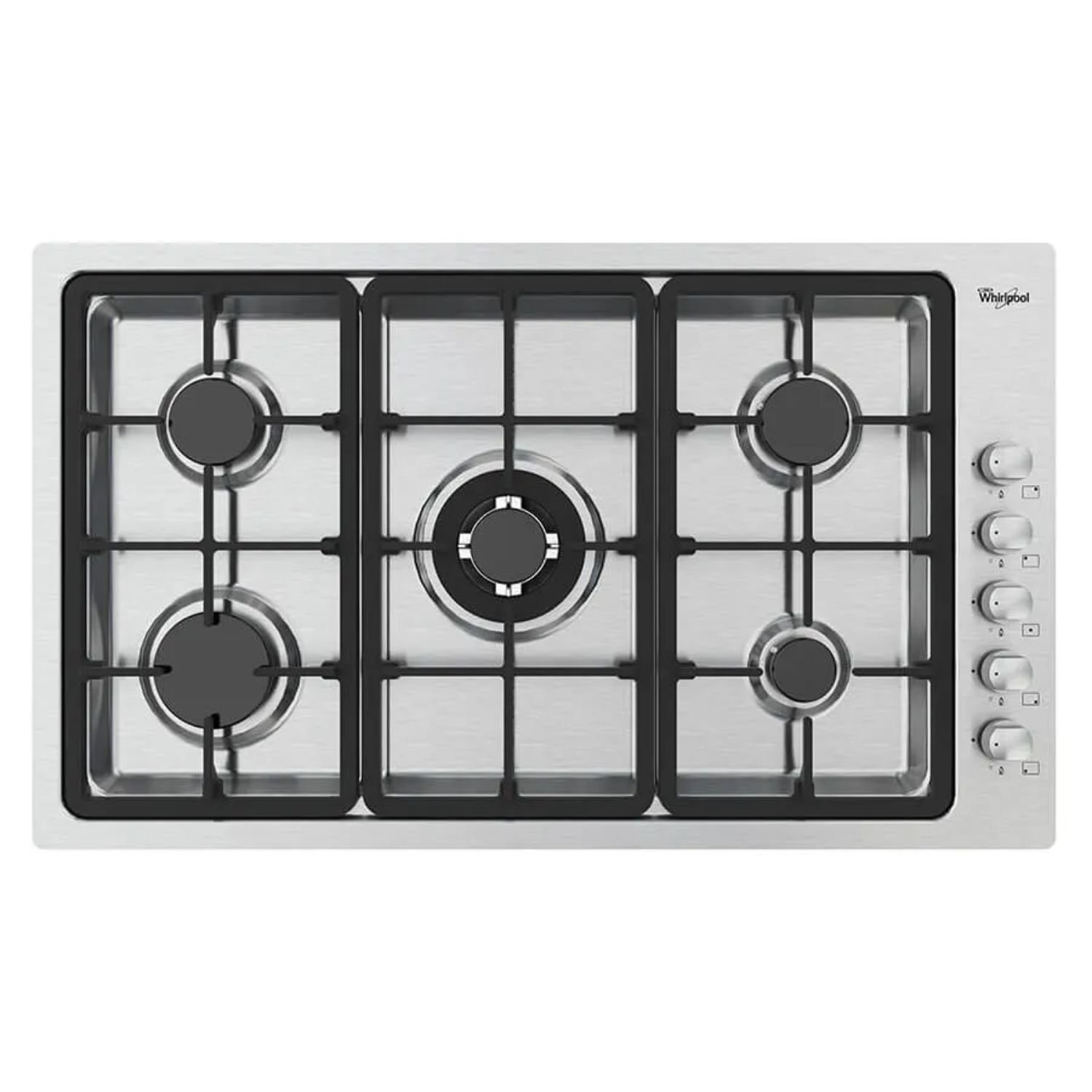 Estufa WHIRLPOOL 86 cm 5 Puestos Gas Propano WP3550S Gris - Image 2