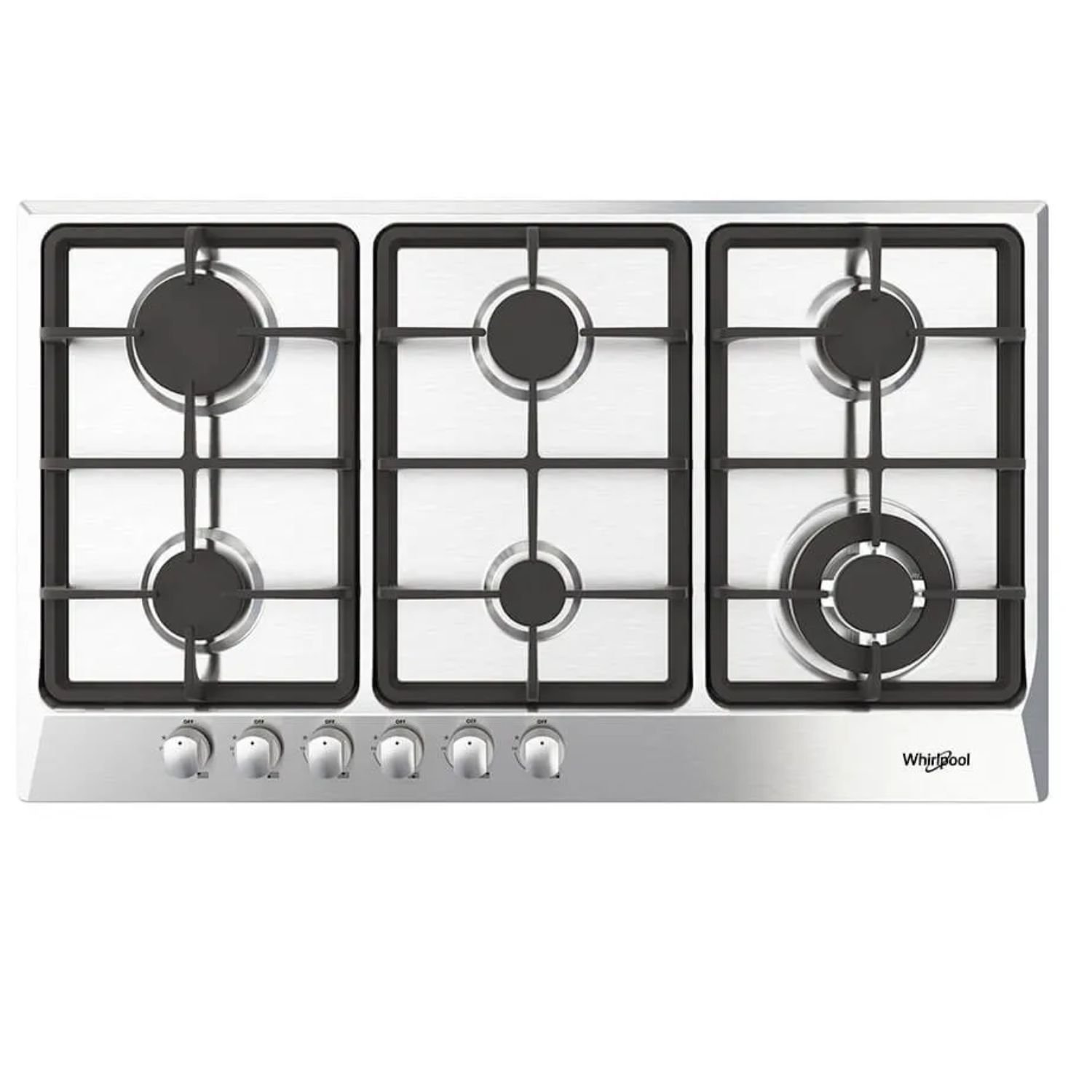 Estufa WHIRLPOOL 86 cm 6 Puestos Gas Propano WP3650S Gris