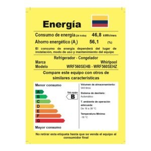 Nevecon Whirlpool No Frost 549L French Door WRF560SEHZ Gris - Image 8