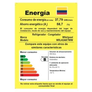 Nevera WHIRLPOOL No Frost 394 Lt WRJ43AKTWW Gris - Image 6